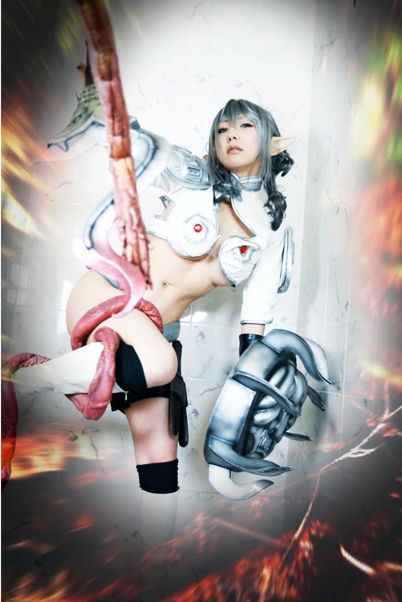 [Cosplay]  Queens Blade  Echidna & Alleyne Vs Tentacles SP2